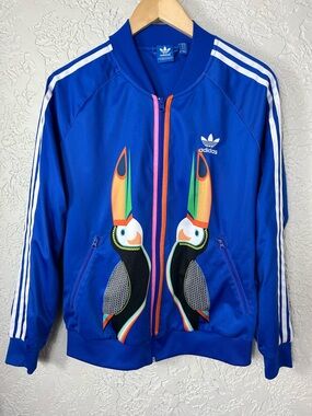 Adidas Originals x The Farm Company Toucan Track Trifold Zip Up Jacket Size L